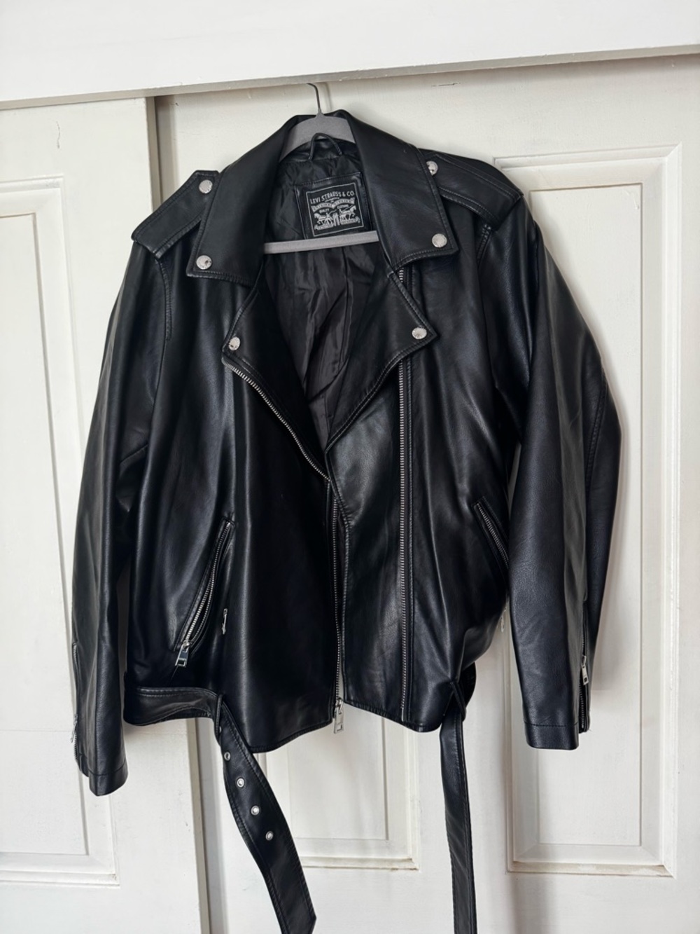 Levi's Black Leather Biker Jacket